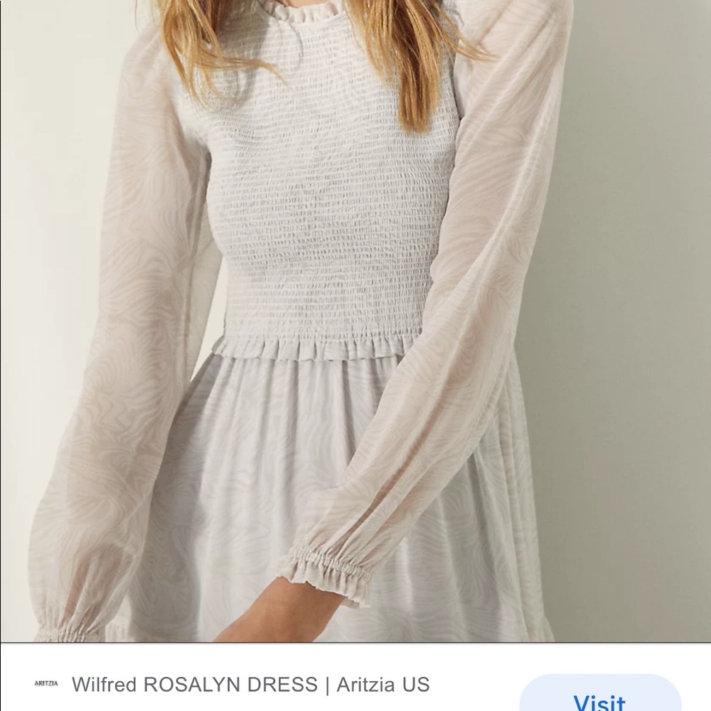 COPY - Aritzia Rosalyn smocked dress, size medium